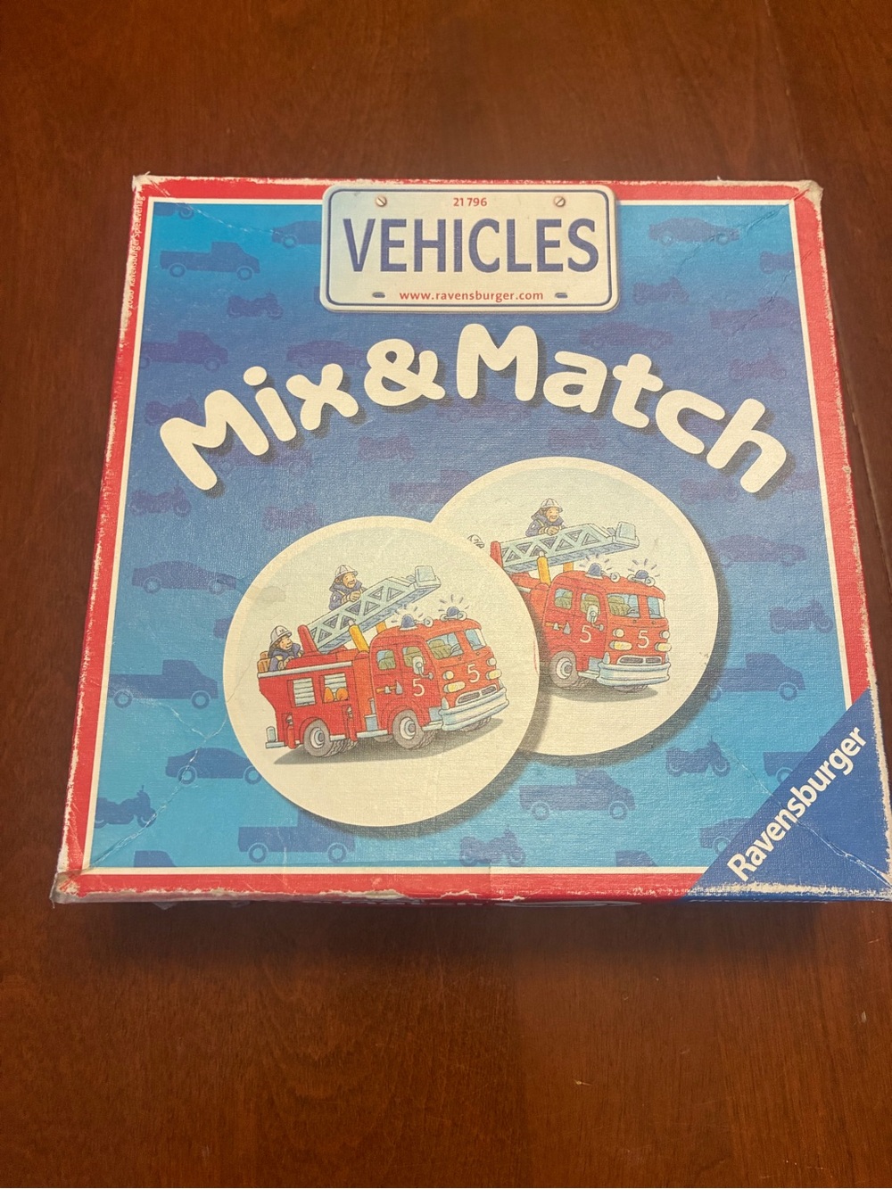 Ravensburger Mix & Match Vehicles Kids Puzzle Game - Blue & Red